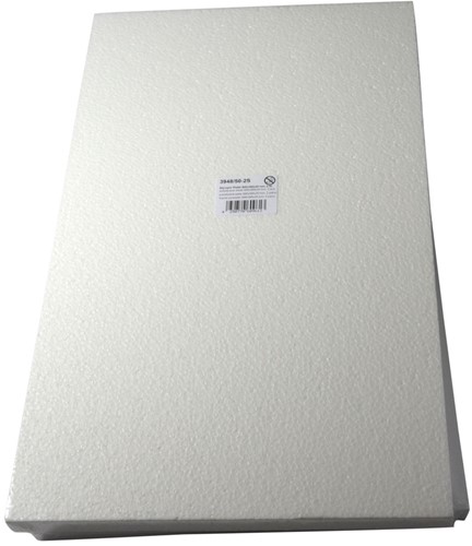 Styropor plaat 30*50*2 cm. dik Styropor plaat