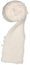 Kunstvel vachtje bontje Wit PLUCHE 10 cm breed. Rol +/-1, 2m bontje