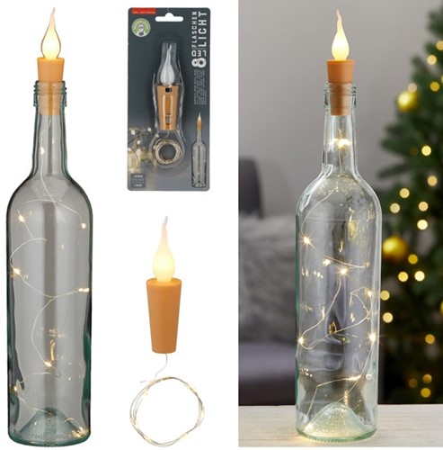Flessenkurken kunststof Kaars micro-LED Fles stop kurk Leuke lampjes voor in fles wijn