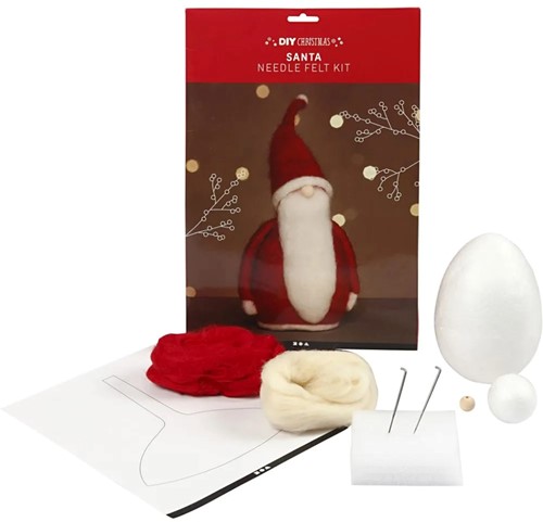 DIYkit Pakket Hobbyset Kerstman 20 cm Zelf Santa maken schoencadeautje