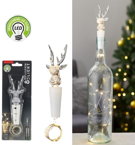 Flessenkurken kunststof Hert / Rendier micro-LED Fles stop kurk Leuke lampjes voor in fles wijn