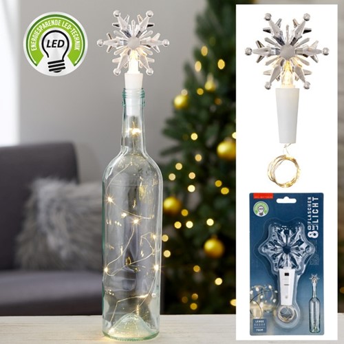 Flessenkurken kunststof Sneeuwvlok micro-LED Fles stop kurk Leuke lampjes voor in fles wijn