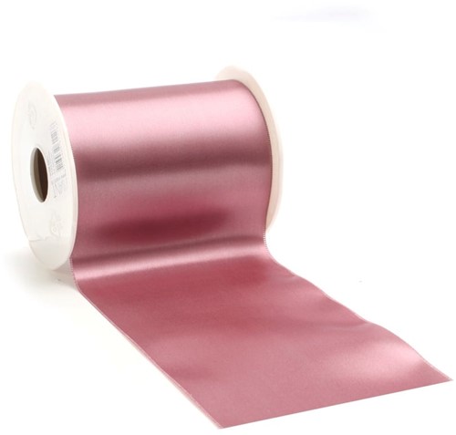  Lint WIDE Satin Satijn Oud Roze 100 mm /rol 25 m ook geschikt om te bedrukken met onze lintprinter