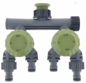 Waterkraanadapter waterverdeler 5-voudig 1/2 '' en 3/4 direct op slang of kraan