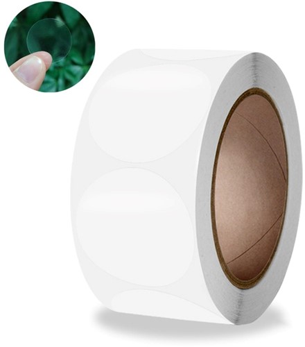 500 TRANSPARANTE Blanco Stickers Labels 2.5 cm 1" Sluitsticker om zelf op te printen