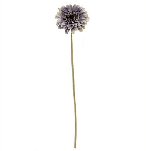Zijde Gerbera 53cm SINGLE GERBERA DRY COLOUR LILAC/PURPLE / st aparte kleur Zijde Gerbera  