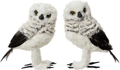Uil voor Decoratie – 11-16 cm – Voor Kerstversiering, Herfst, en Natuurdecoratie decoratie voor bloemschikken of kerstboom
