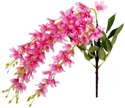 WISTERIA halflang! PINK 54 cm. WISTERIA 95 cm.