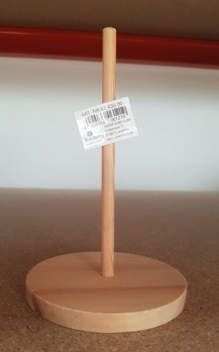 Houten staander voor styropor-torso, klein, hoogte 16 cm standaard