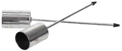 Kaarsenhouders Metaal 4 candle holder Ø 2.5 cm/12 cm Zilver /pak4 Metalen kaarsenhouder  