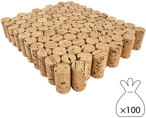 Kurken 45x24mm 100% Natural bark look zak +/- 100st kurken voor decoratie