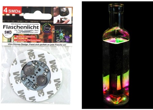 LED-lichtstickerflesverlichting Fles, glas, vaas verlichting Colorchanging Multicolor /st Plaats onder vaas of fles Superleuk!