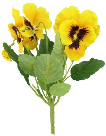 Viooltje, vioolen Pansy Geel pick 30cm Kunst viooltjes