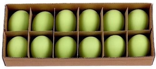 Kippeneieren Groen - Set van 12 Stuks - Echte Leeggeblazen Eieren voor Decoratie echte leeggeblazen eieren voor decoratie