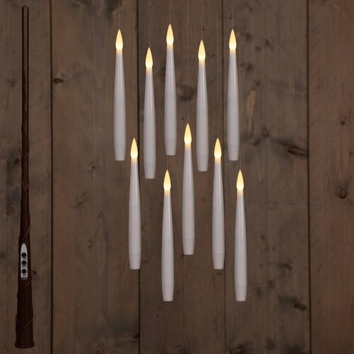 Actie LEDkaarsen Anna's Collection B.O.T. Floating Candle Magic  met Timer candle SET 10 Zwevende kaarsen 10 stuks 15cm en een toverstaf