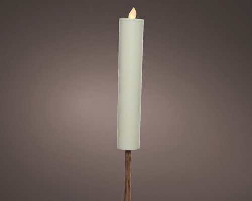 LEDFAKKEL Solar Lumineo LED kaars met timer WIT  4*90 cm  /st Ledcandle voor bloemschikken en decoratie en tuin