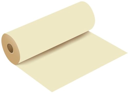 Bloemenpapier KRAFTPAPIER ROL 50cm. X 3kg IVORY cadeaupapier WITH POLISHED FINISH