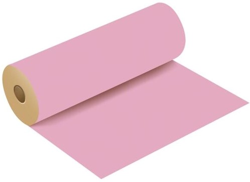 Bloemenpapier KRAFTPAPIER ROL 50cm. X 3kg ZACHT ROZE Baby Roze cadeaupapier WITH POLISHED FINISH