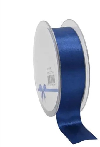 Dubbelsatijn 25mm x 25m Navyblue Donkerblauw Double Faced Satin Ribbon Dubbelsatijn