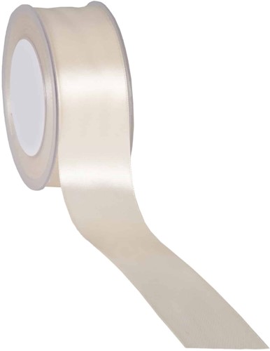 Dubbelsatijn 38mm x 25m Ivory Double Faced Satin Ribbon Dubbelsatijn