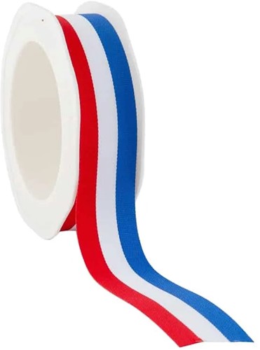 Lint Nederlandse vlag 25mm rol 20m Boerenvlag
