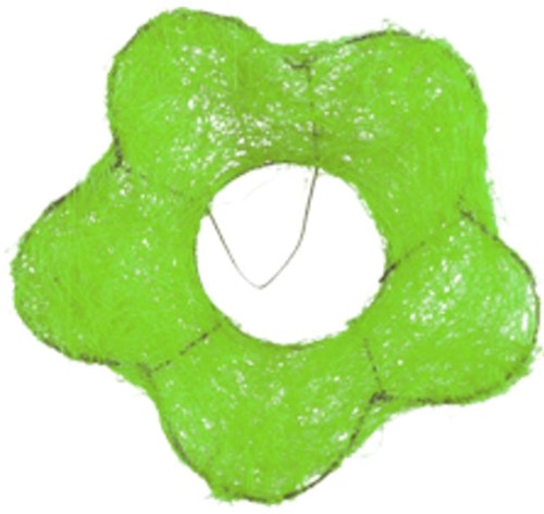 Boekethouder sisal bloemvorm 15 cm. Appelgroen Boekethouder