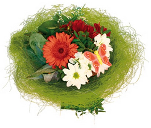 Boekethouder Sisal Donkergroen 30 cm - Exclusief Decoratie Boekethouder excl decoratie