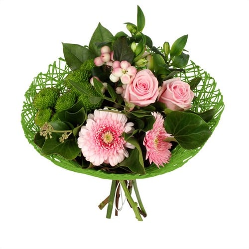 Actie Boekethouder Twist Papier 20 cm - Groen (Excl. Decoraties) Boekethouder excl decoraties