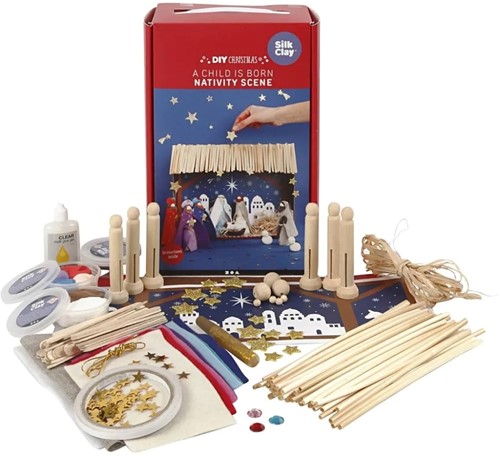 DIYkit Pakket Hobbyset Er is een kindeke geboren incl instructie
