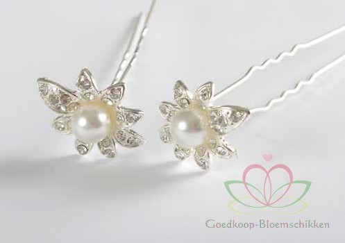 Brochespeld Lily White Doosje 6 st Brochespeld