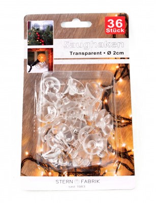 Doosje kleine zuignapjes 2 cm. 36st lint, raamverlichting Doosje kleine z