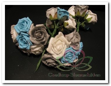 Bruidsmeisjesboeketje Turquoise Wit Bmet betrekking tot80 Bruidsmeisjesboeketje