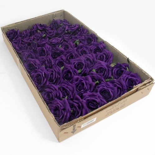 CURVE ROSE CAD PURPLE DOOS48 st Flowerwall bruidsboeket