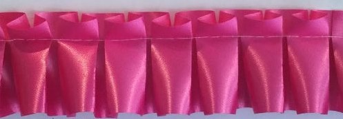 Easy Pleat afwerklint geplooid kant en klaar  Cerise 1 x 10m.
