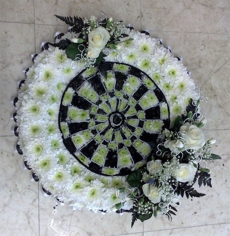 Dartbord steekschuimvorm oase voor verse bloemen