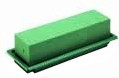 Tabledeco tafeldeco 13,5x9x5,5 cm. Groen / stuk oase voor verse bloemen Incl. steekschuim