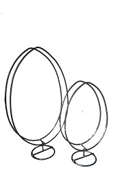 Frame Zwaar Staand ei op voet 56 cm hoog Large Onbehandeld zo van de smid, indien uitverkocht kies: 	016460 of 016461