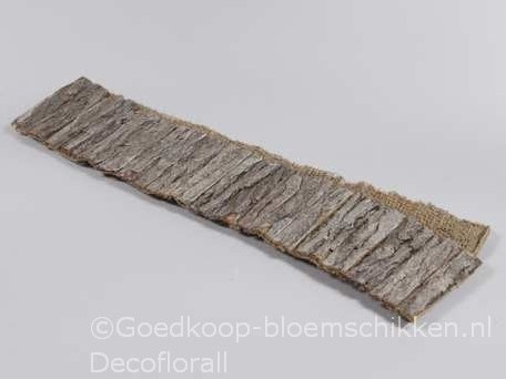 ElmWood schorsband White wash op rol 10 cm, rol 1 m ElmWood schors op rol 10