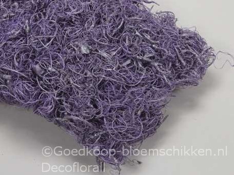 Curly mos  +/- 250 gram. Violet Pearl Finish Curly mos