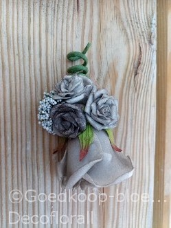 Corsage Roos CEM 926 Warm Grey Stonegrey grey Maatwerk corsage