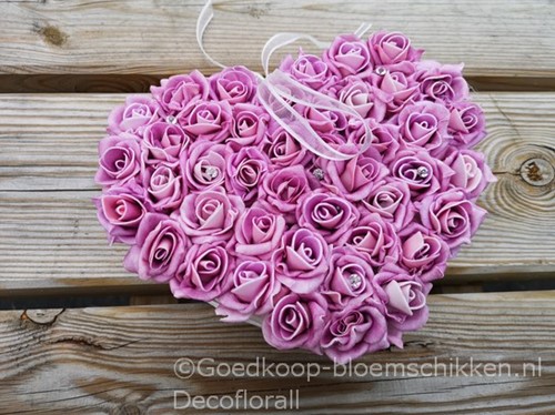 foam rose 4cm. 20pc zak Oudroze Lilaroze - Lightpink/Lilac Mooie kleuren