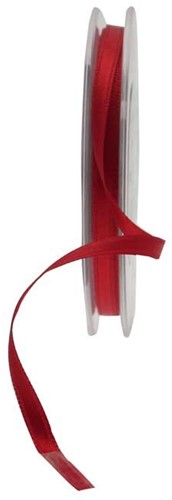 Dubbelsatijn 6mm x 20m Deep Red Double Faced Satin Ribbon Dubbelsatijn