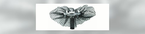 Polscorsage Tule JAZZ SWIRL BLACK Elastisch PER STUK Corsageband