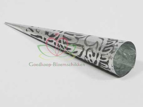 Koker Conisch 24, 5 cm. Relief PAK 15stuks waxinehouder