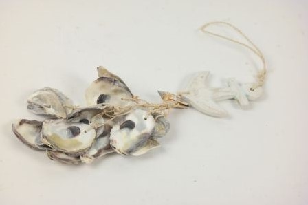 Schelpenketting hanger Anker met oesters Dangler Talaba