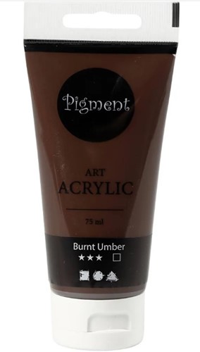 Allesverf Acryl 75 ml Semi glanzend, dekkend Burnt Umber Acrylverf 