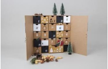 Adventskalender,  FSC Rec 100% kraft bruin 