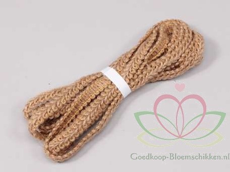 Jute lint band naturel 350cm. knoopeffect Juteband