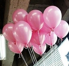  +/- 50 Latex Ballonnen 10 inch dik ook voor Helium Lichtroze Babyshower