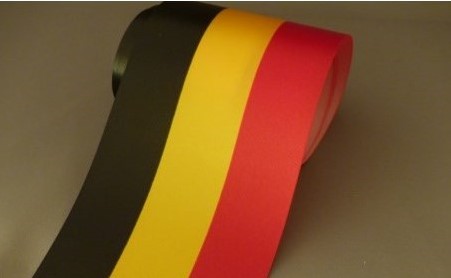 Belgische vlag Lint 100 MM  25 meter /rol LINT VLAG  VLAG Zijde Superkwaliteit!